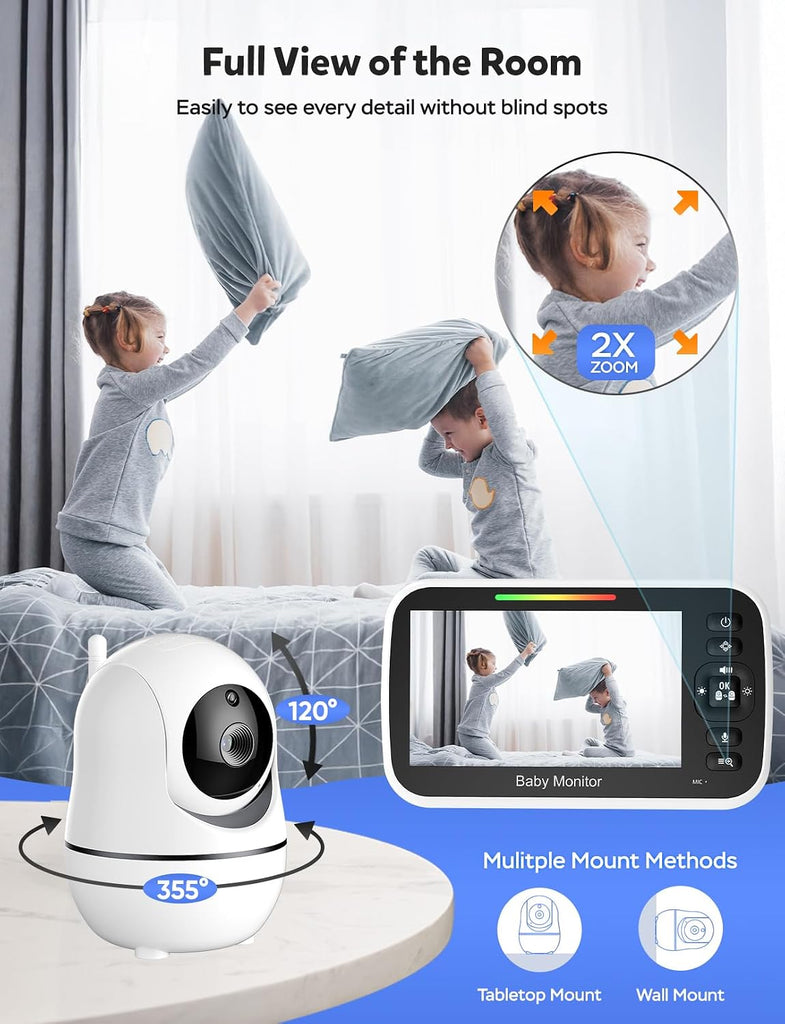 5" Baby Monitor with Camera and Audio No WiFi