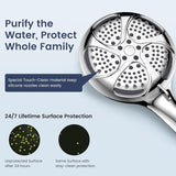 Filtered Shower Head with Handheld, High Pressure 7 Spray Showerhead with Filters for Hard Water