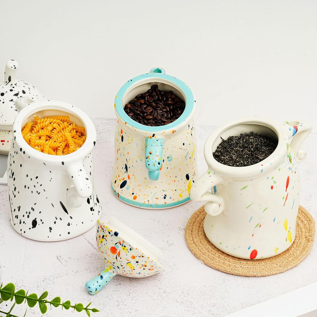 Canister with Attitude - 1.2L Airtight Sassy Canister, Ceramic Storage Canister with Lid, Sugar, Flour, Coffee