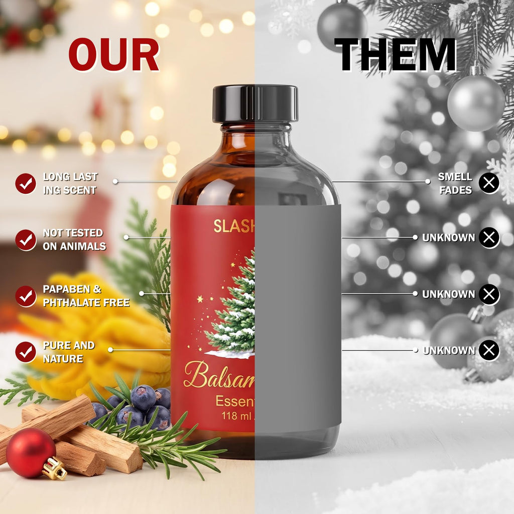 Balsam Fir Christmas Essential Oils for Diffuser, 4 fl oz