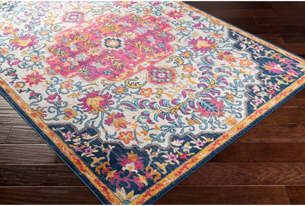 Carldale Vintage Medallion Area Rug,Pink
