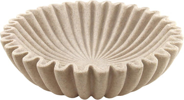 10'' Large Ruffle Decorative Fruit Bowl Coffee Table Scalloped Purse Key Holder Kitchen Countertop Console Modern