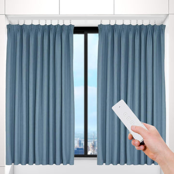 Electric Curtain Track with Remote Control, Smart Curtain System Controlled Via Smartphone App, Compatible with Alexa
