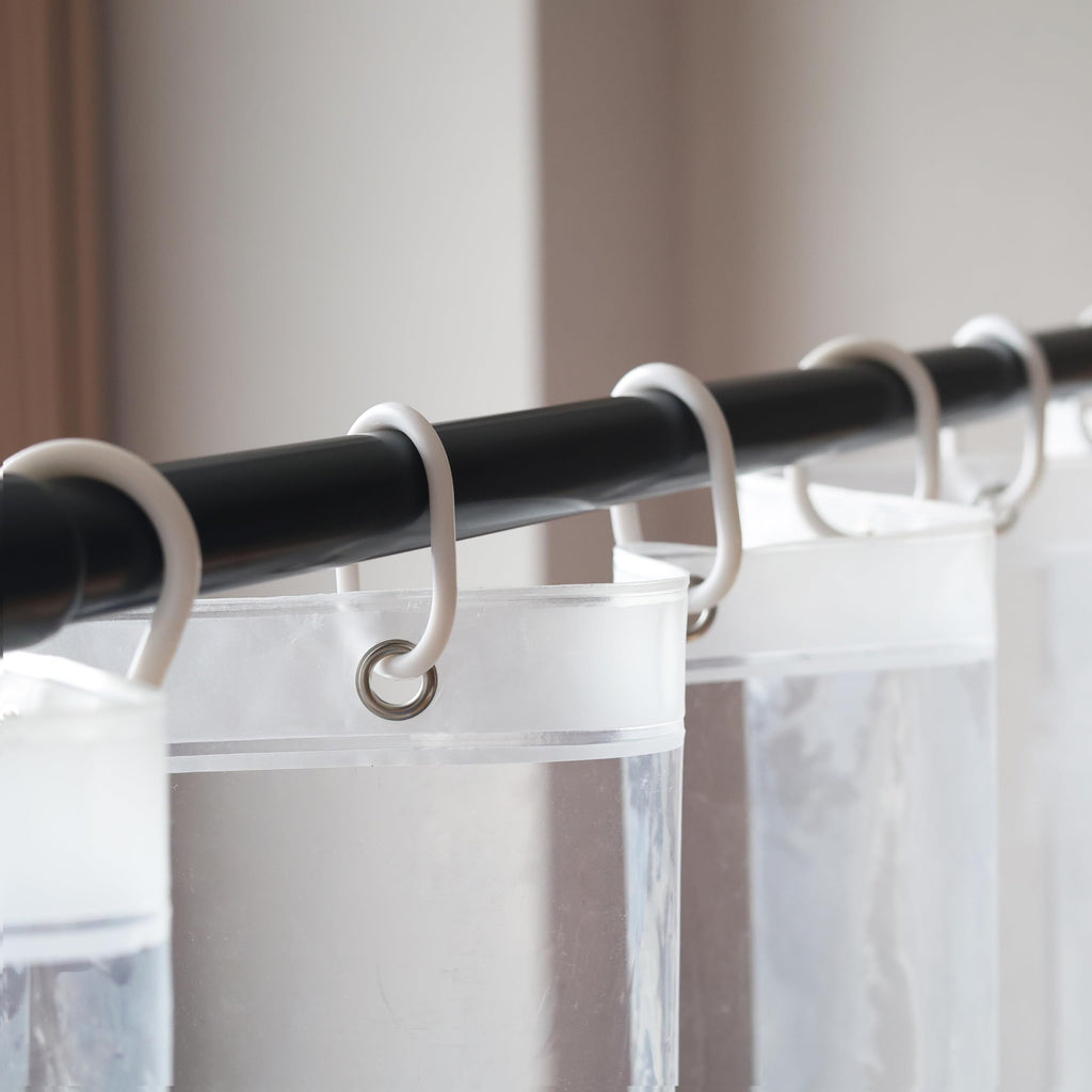 Extra Wide Shower Curtain Liner 84 x 72 Inch Clear Midweight Bathroom Shower Curtains with Rings and 3 Weighted