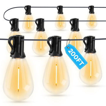 LED Outdoor String Lights, Waterproof Patio Lights Dimmable