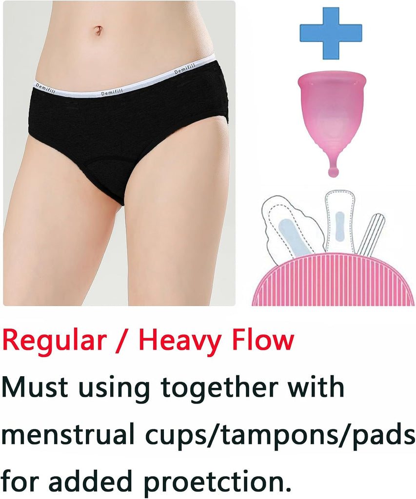 Teen Girls Period Panties Juniors First Period Starter Underwear Soft Briefs Pack of 6 Multipack