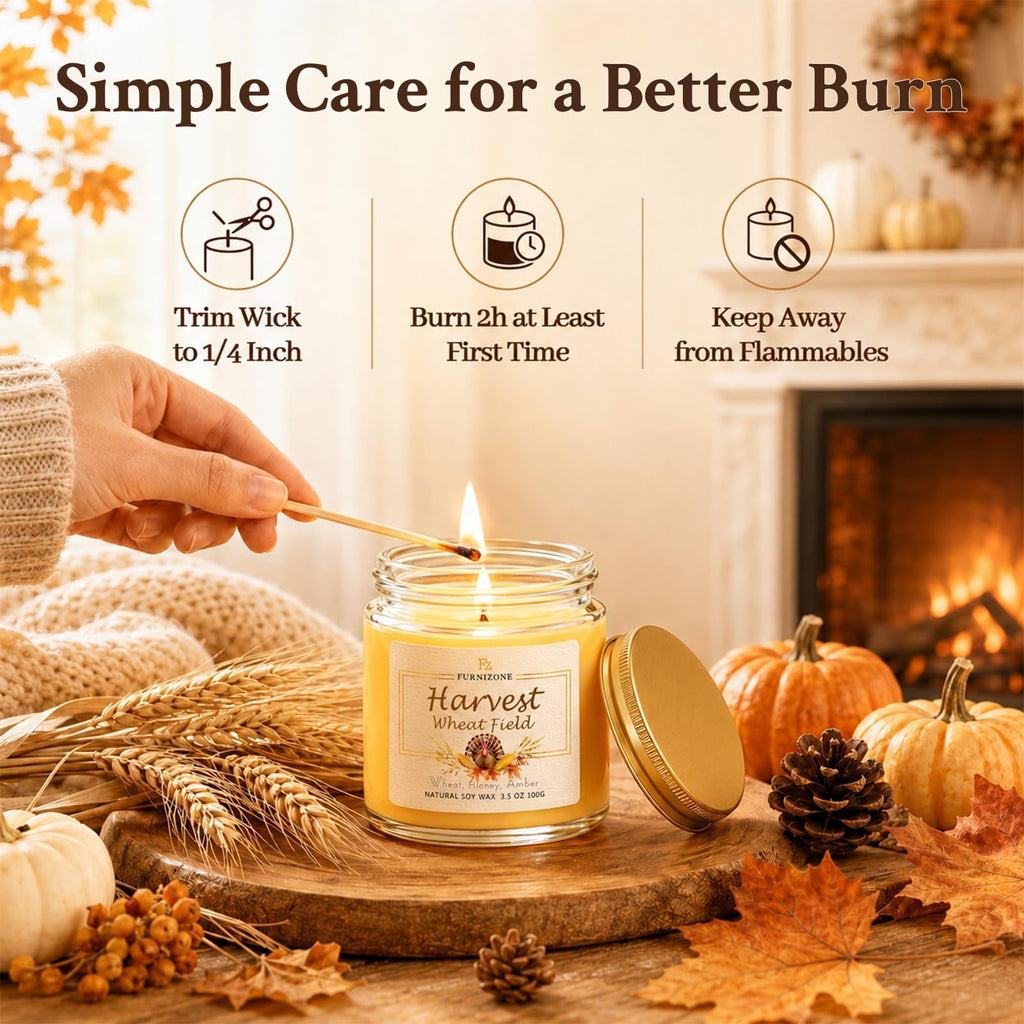 Fall Candles Scented, 6Pack Fall Scented Candle Gift Set for Women