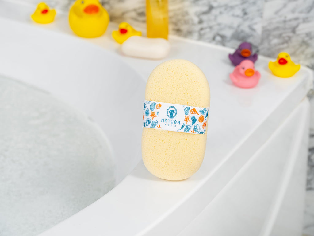 Hypoallergenic Natural Baby Sponge & Wash Cloth Set for Bath - Ultra-Soft, Gentle, Safe for Newborns, Infants &
