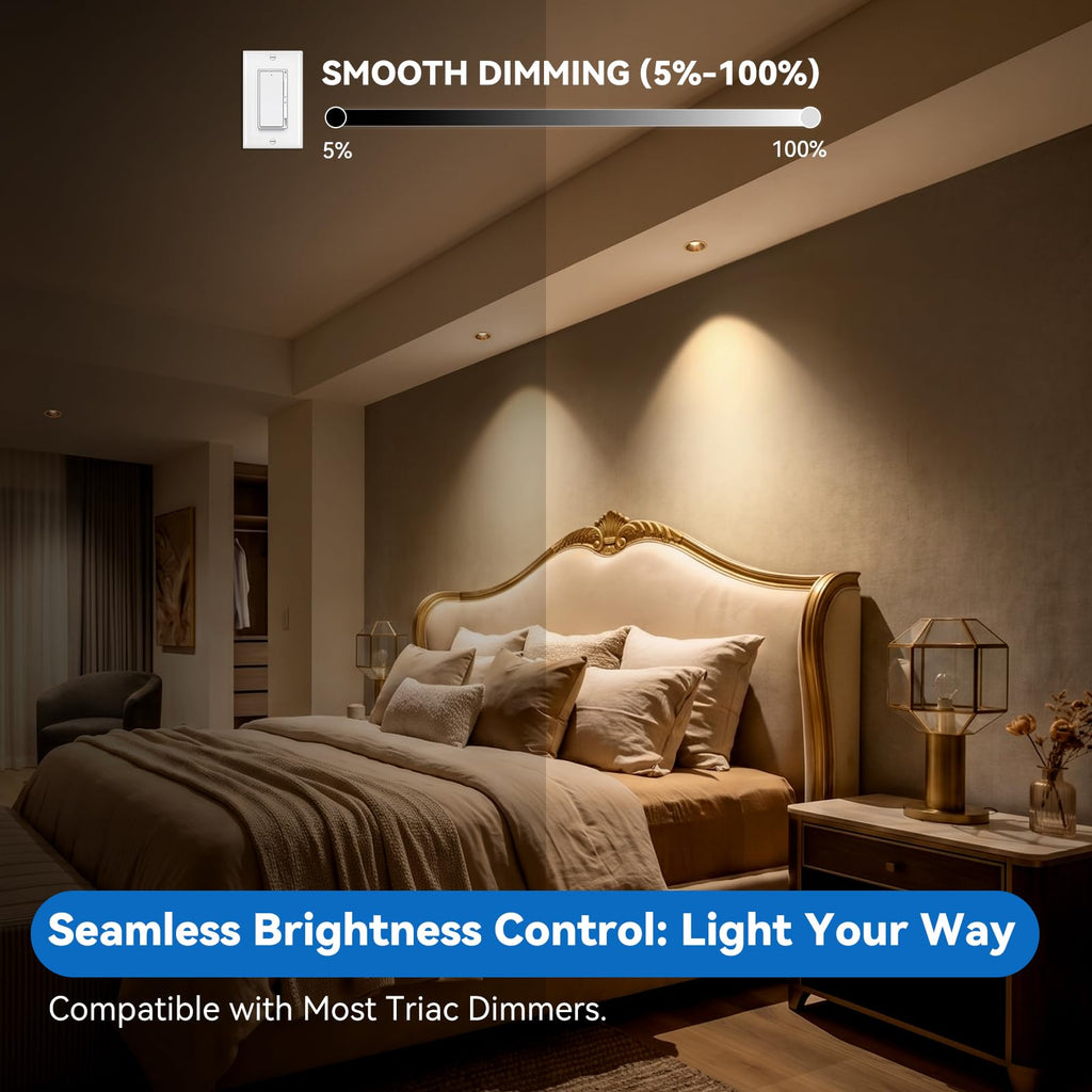 2 Inch Anti-Glare Gold Recessed LED Lights COB Spotlight, 6-Pack