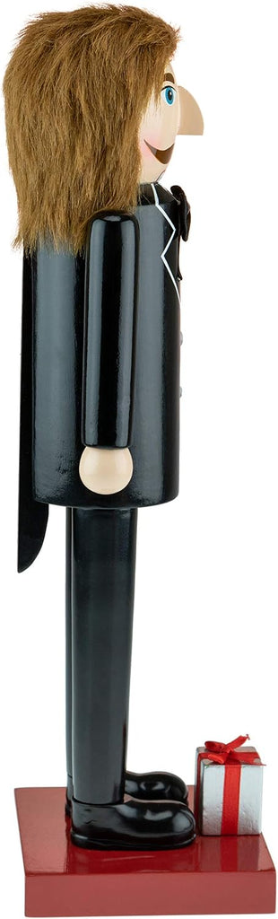 Groom 14 Inch Traditional Wooden Nutcracker, Festive Christmas Décor for Shelves and Tables