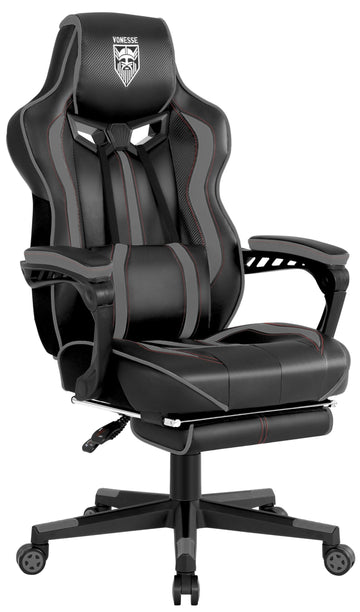 Gaming Chair for Adults, Reclining Gaming Chairs with Footrest and Massage, Computer Gaming Chair for Heavy
