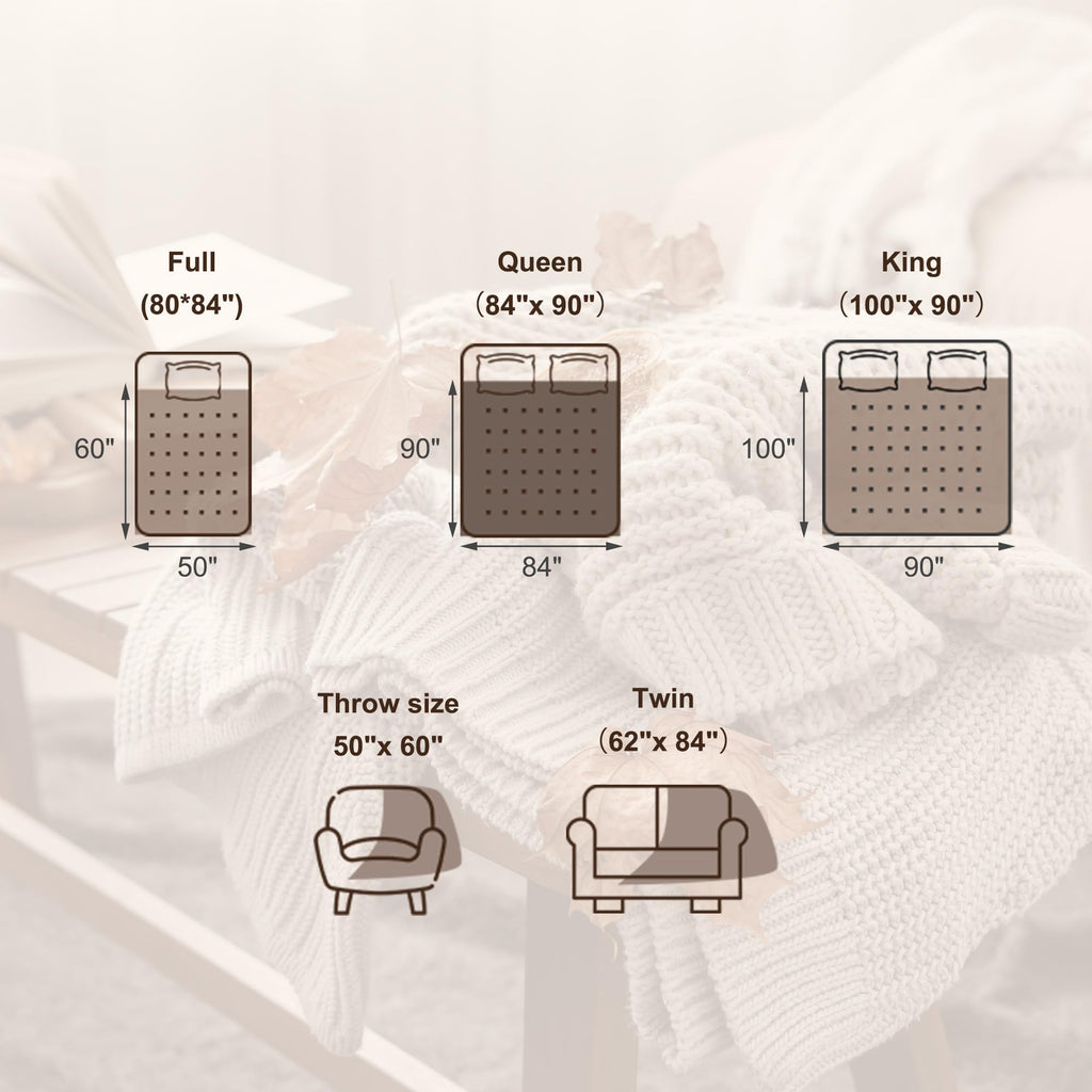 King Size Heated Electric Blanket with Dual Control, Grey