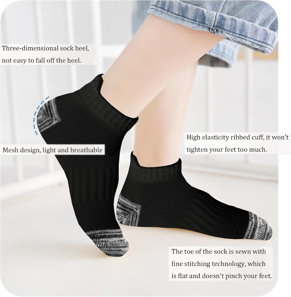 Boys Socks 12 Pairs Boy Ankle Socks Kids Athletic Cotton Sports Low Cut Casual Sock