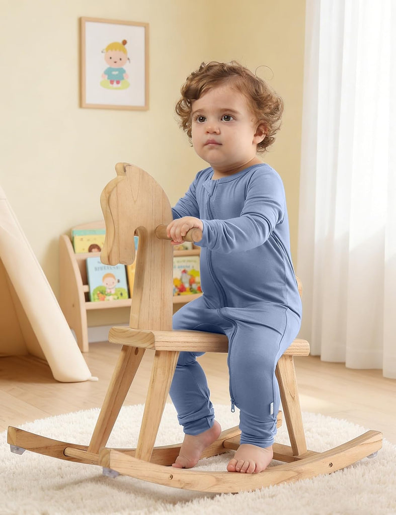 Bamboo Rayon Unisex Baby Footless Long Sleeve Romper Sleepers