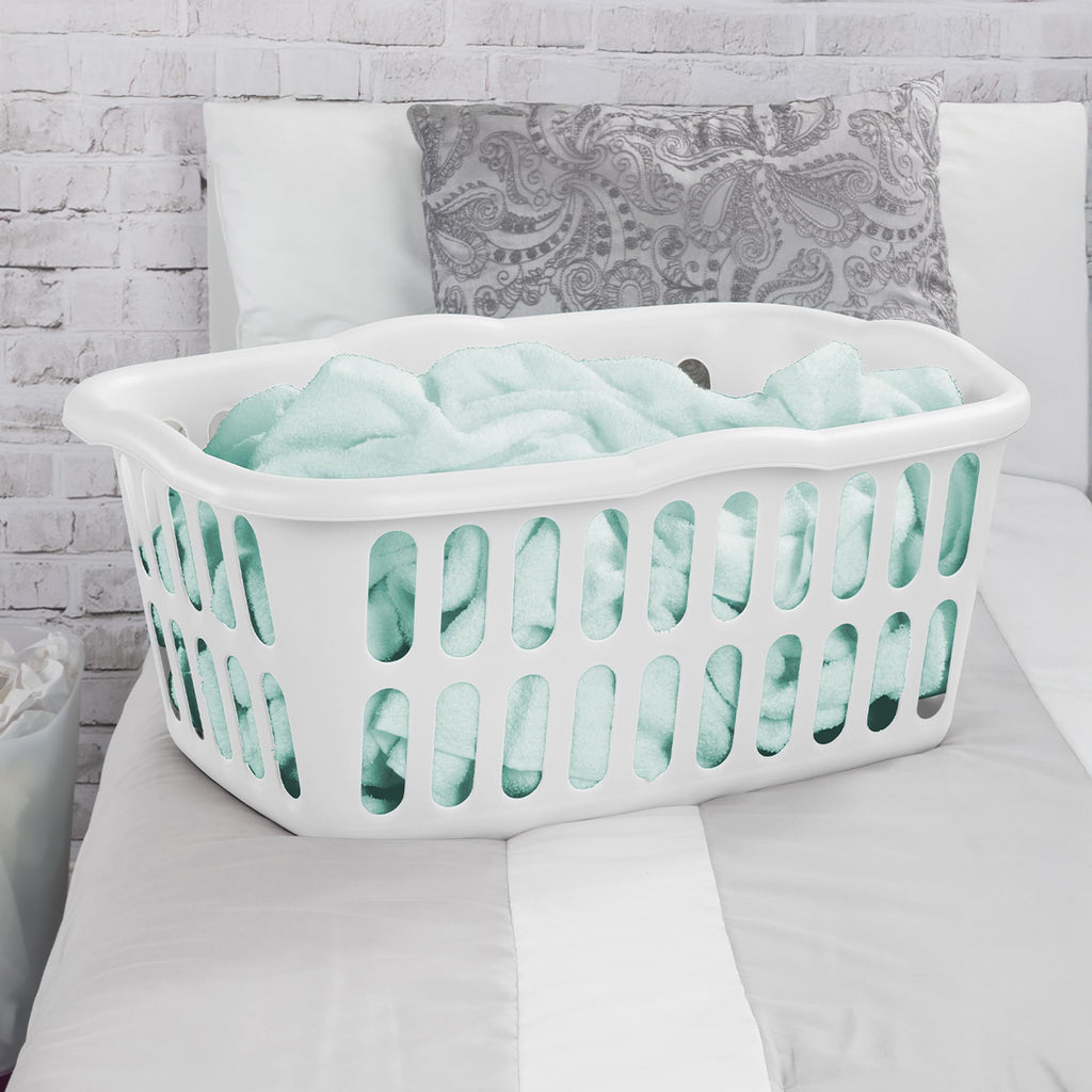 Rectangular Laundry Basket, Plastic Clothes Hamper, 24-Pack