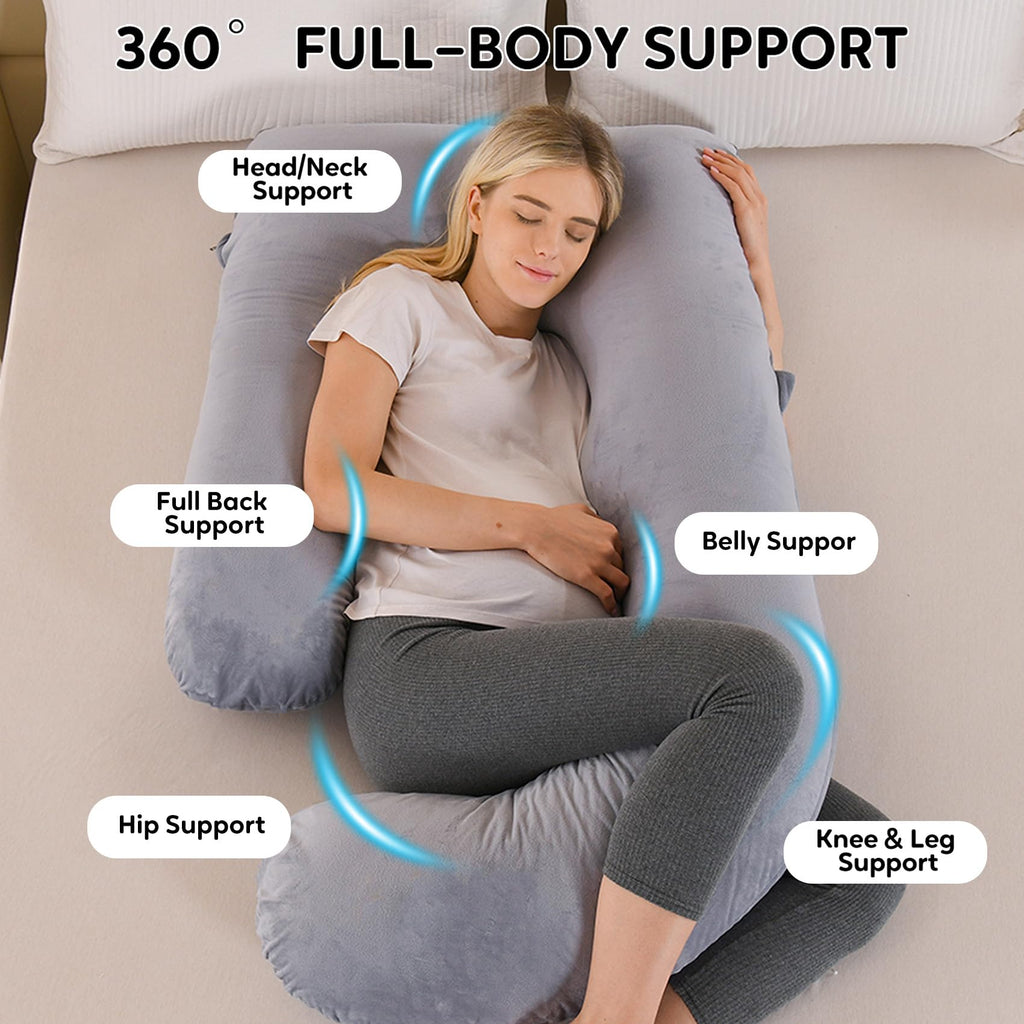 Pregnancy Pillow for Sleeping - U Shape Maternity Body Pillow