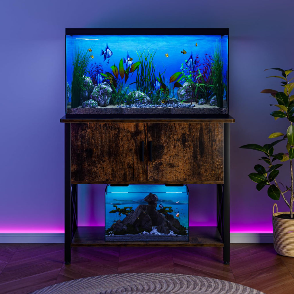 40-50 Gal Aquarium Stand with Cabinet Storage, Vintage