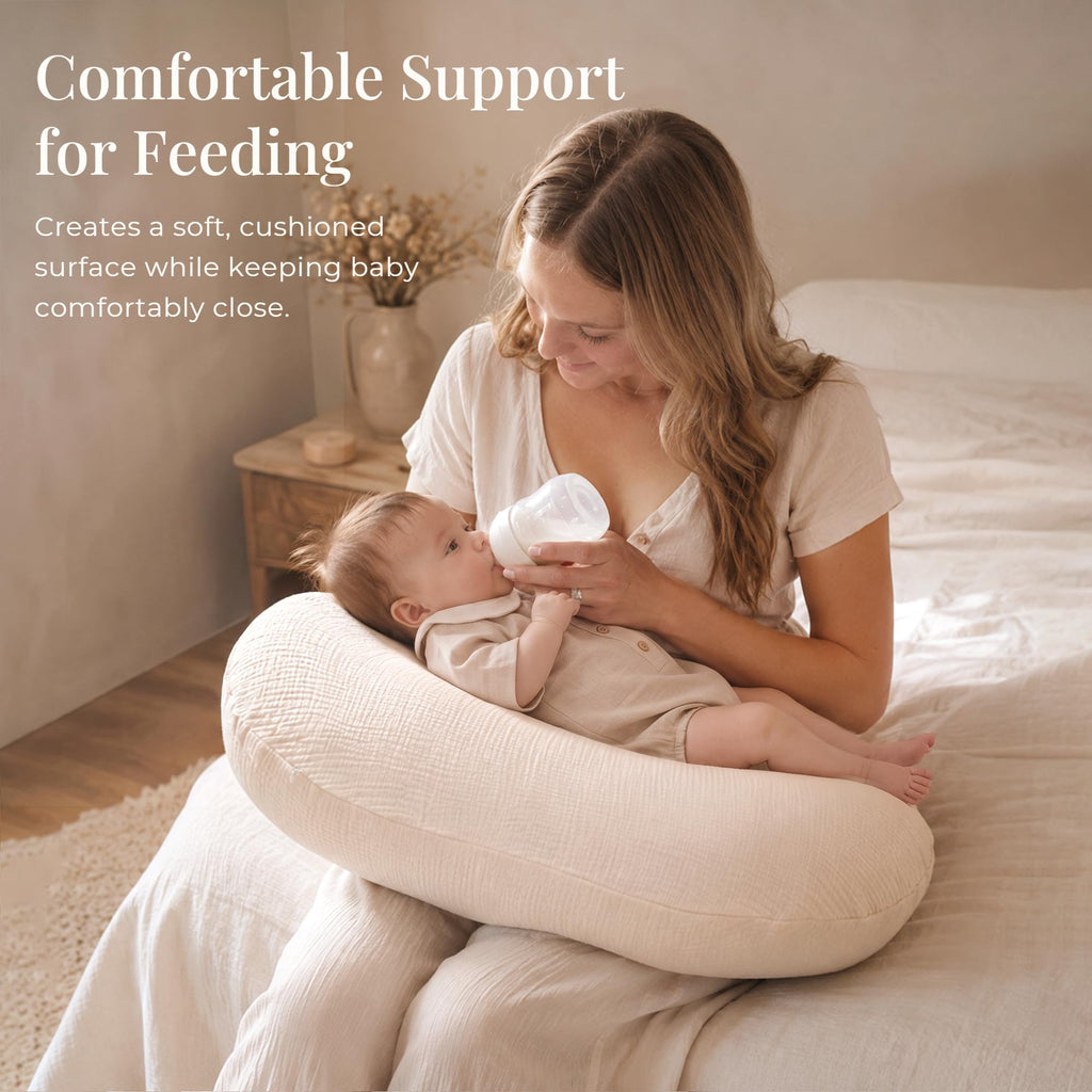 Muslin Nursing Pillow Covers, Soft Cover for Breastfeeding Pillows