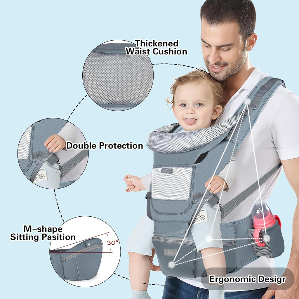 Carrier Ergonomic Infant Carrier, Baby Hip Seat for 7-33lbs