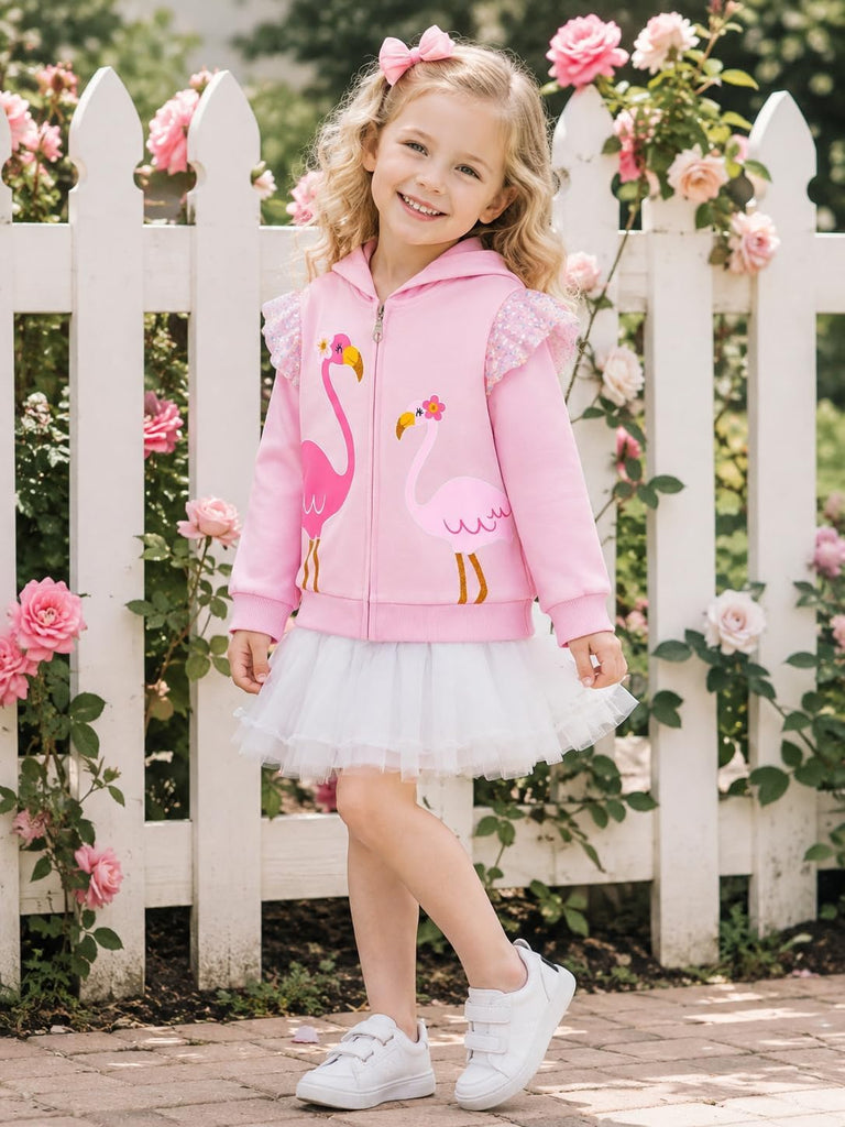 Baby Girl Zip-up Jacket Rainbow Unicorn Cotton Hoodie Sweatshirt Toddler Fall Coat Kids Winter Outfits Outerwear