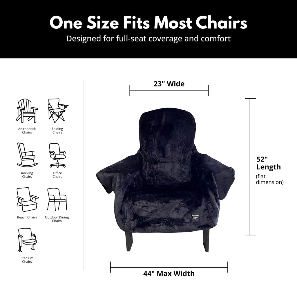 The Chair Blanket - Reversible, Waterproof & Fleece-Lined - Stretchable Elastic Back - Original Patio Chair Cover