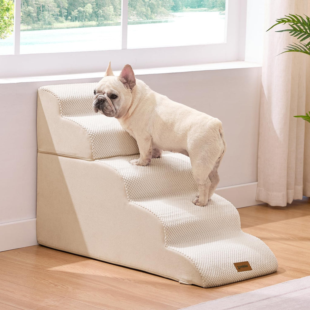 Dog Stairs for High Beds - Pet Stairs Ramp for Couch, 35D Foam Dog Steps for Small to Large Pets, with Non-Slip