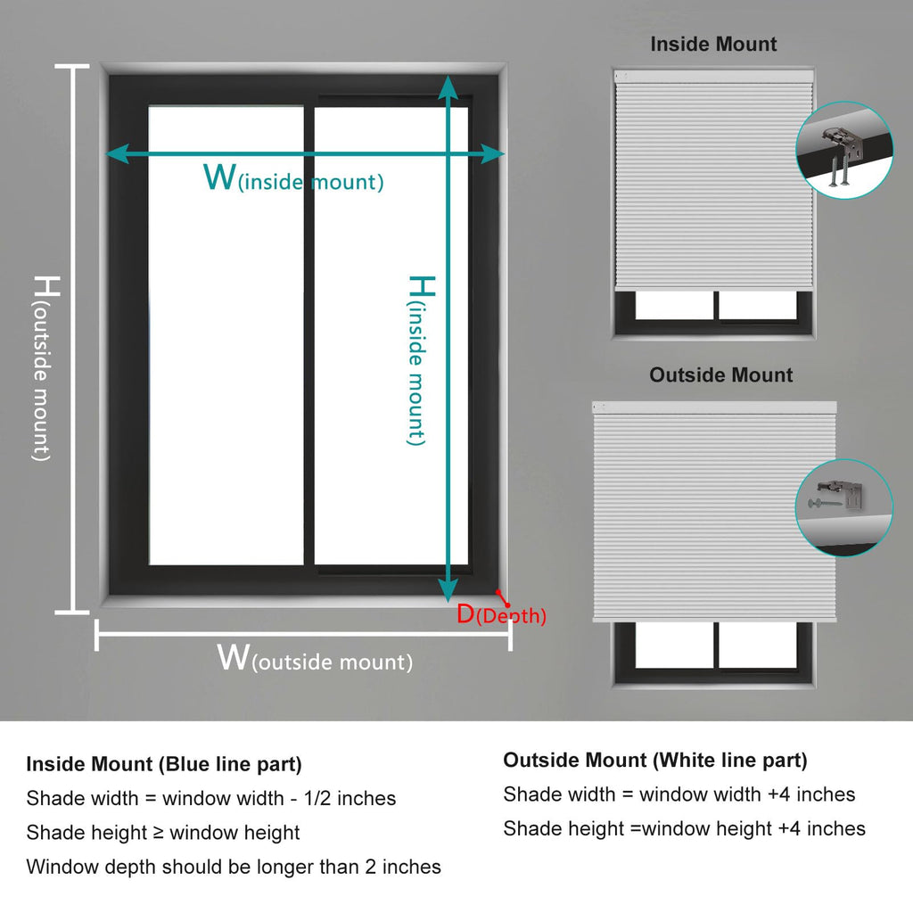Smart Motorized Cellular Shades Remote Control for Indoor Windows Doors, Custom Size Electric Automatic Light