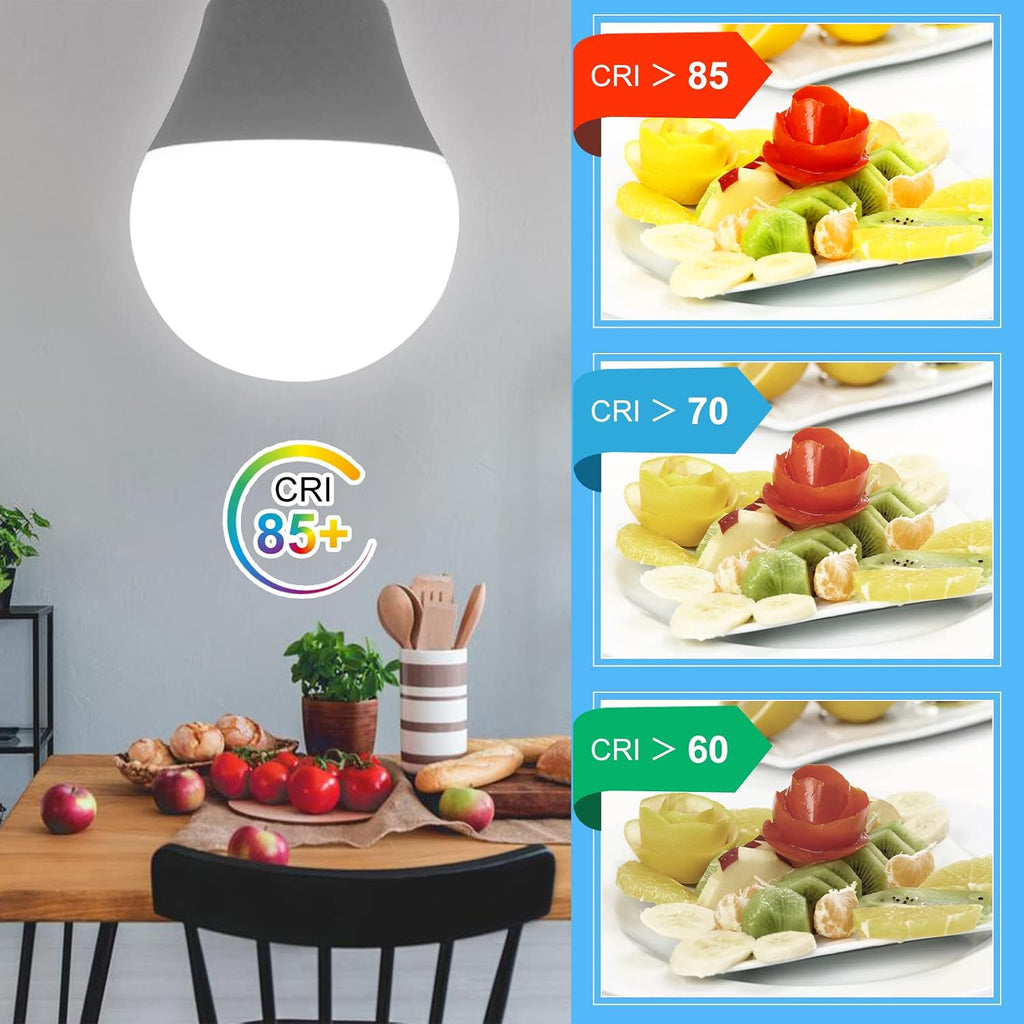 Candelabra LED Light Bulbs 60-Watt Equivalent, Daylight White 5000K, E12 Candelabra Base, 6 Watt A15 LED Bulbs