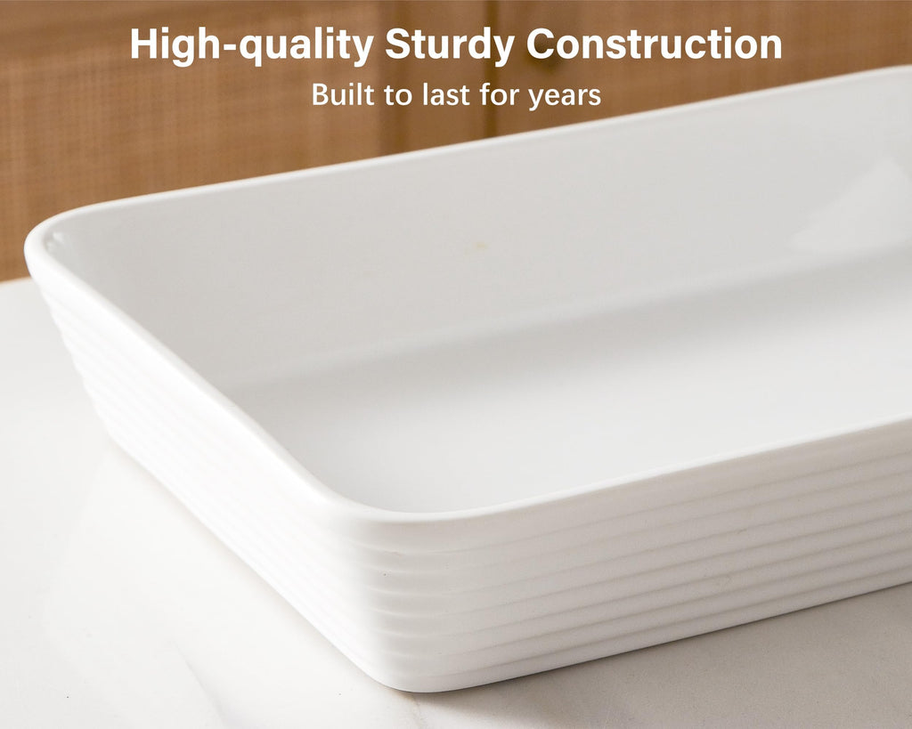 Ceramic Baking Dish, 9x13 Baking Pan Casserole Dish Large Rectangular Baking Dishes for Oven Deep Dish Lasagna Pan