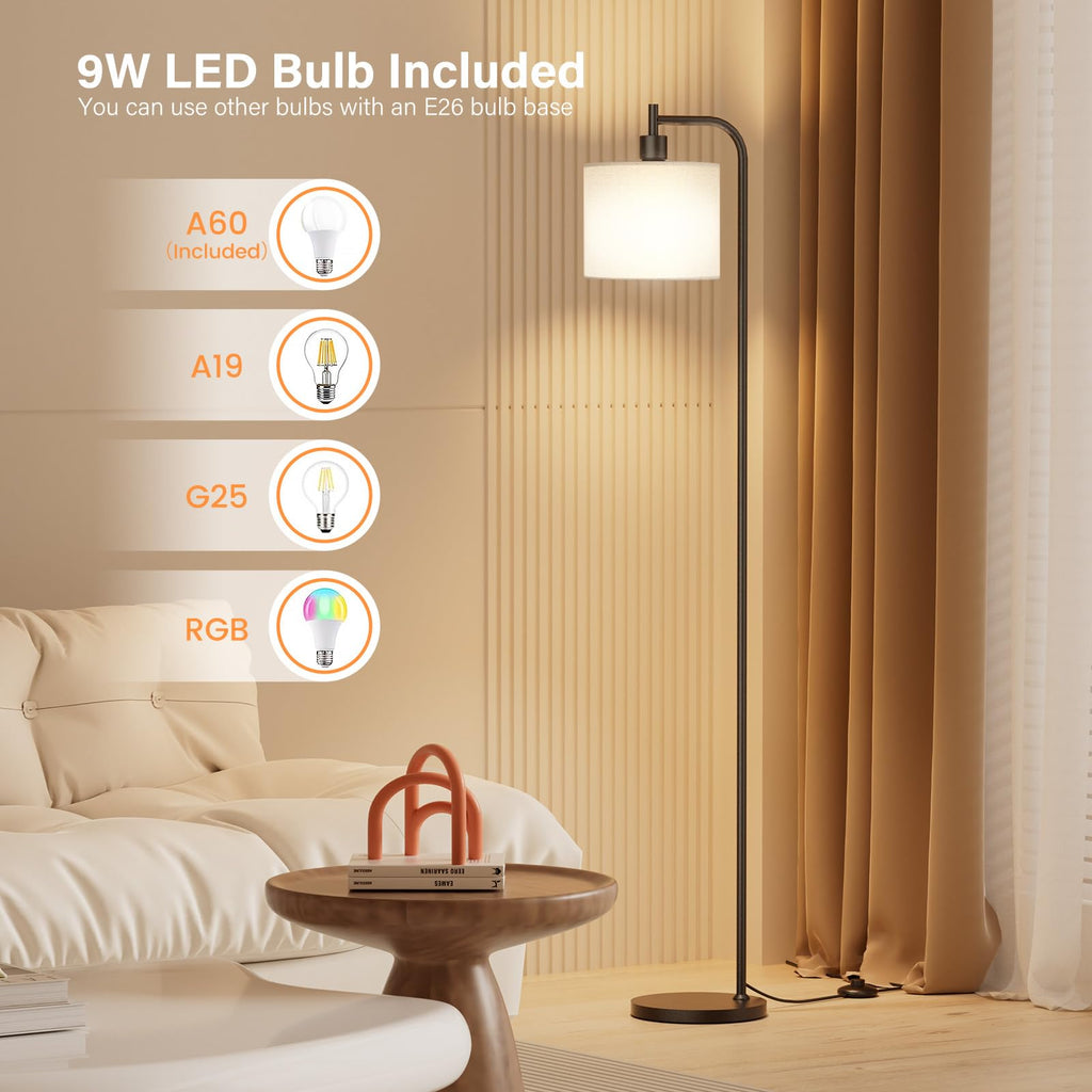 Floor Lamp, Tall Standing Lamp with Shade