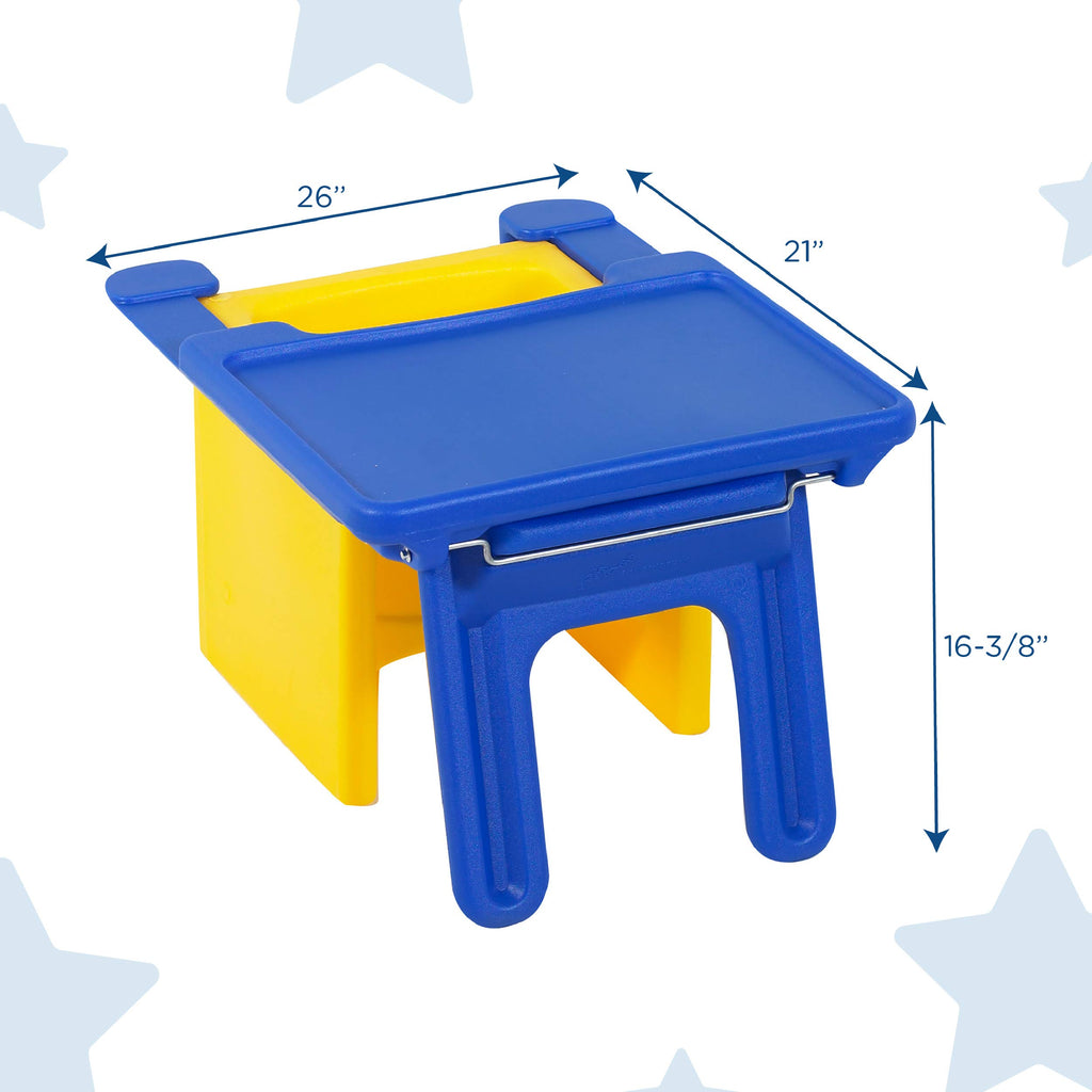 Edutray Desk Attachment for Cube Chairs for Kids, Blue
