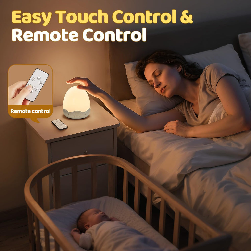 Egg Light,10 Colors&Stepless Dimming Baby Night Light