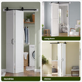 Bifold Barn Door 32'' x 84'',Bi-Fold Sliding Closet Doors with Hardware Kit Included,36'' Track Kit 