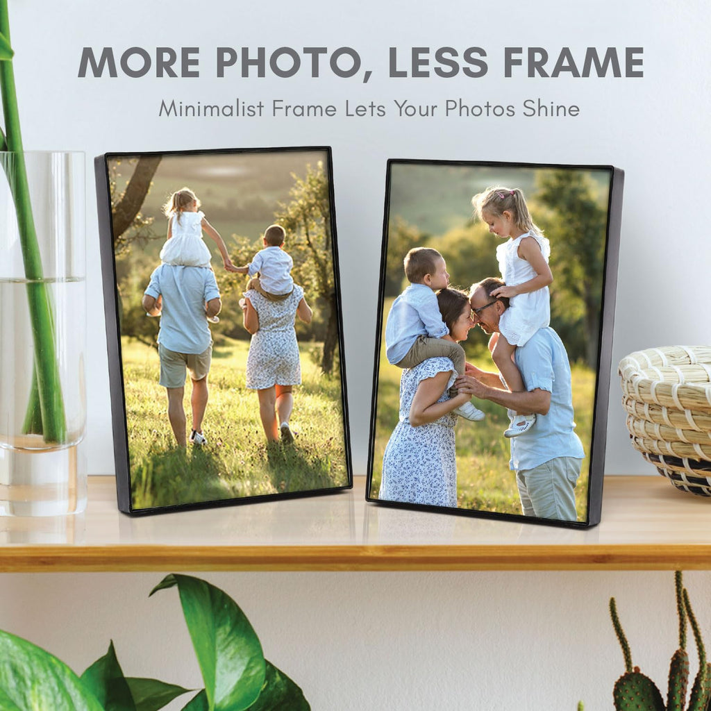 5x7 Picture Frame Set - Front Loading 5 x 7 Frames - Display for Wall Artwork, Accent Piece, Photographs - Minimalist