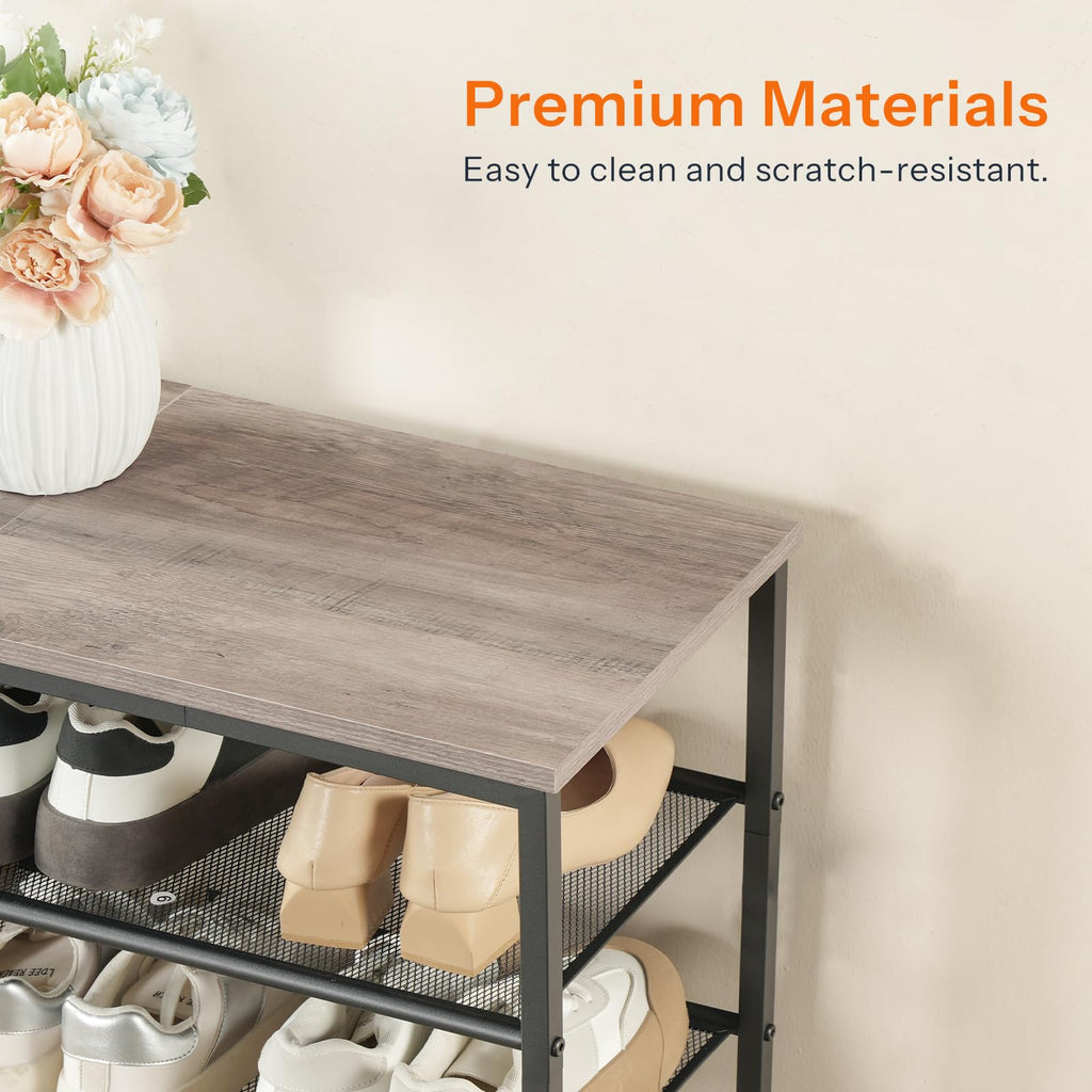 10-Tier Shoe Rack, 39.4" L Shoe Storage Organizer, Large Capacity Shoe Shelf for Closet, Front Door Entrance