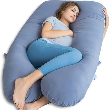 Pregnancy Pillow, U Shaped Full Body Pillows for Sleeping Support, 55 Inch Maternity Pillow for Pregnant Women with