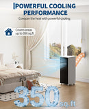 8000 BTU Portable Air Conditioner, 3-in-1 Cooling