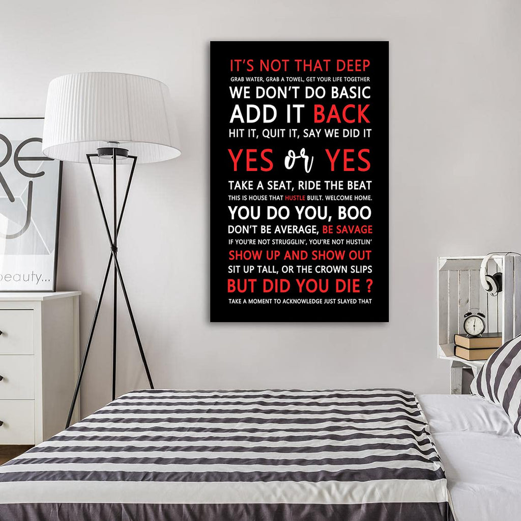 Mixed Quotes Fitspiration Motivational Quotes Print Canvas Wall Art • Inspirational Poster Artwork Modern Home Decor