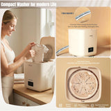 Automatic Portable Washing Machine, Mini Washer with Quiet and stable operation, Top Load, Compact for Dorms, Travel