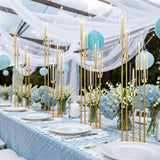 4PCS 5 Arm Candelabra Centerpiece for Table,Floor Candelabra with Acrylic Shadeersary Concert Reception Gifts
