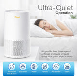 True HEPA Air Purifiers for Home, Up To 250 Sq Ft, Air Purifiers For Bedroom, and Office, Removes Du