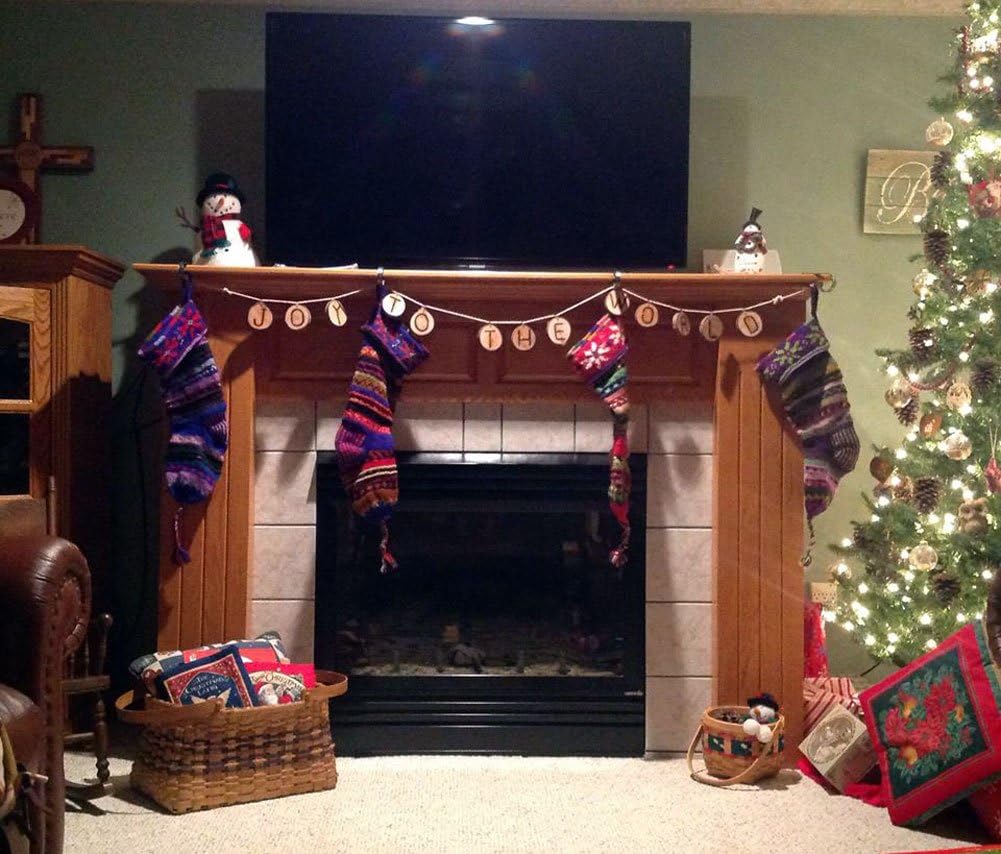 Old Fashioned, Keepsake Quality Handknit Wool Christmas Stockings (Stripes - Red)