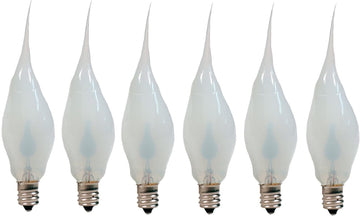 Silicone Dipped Flickering Flame Bulb, Country Style, Electric Candle Lamp Chandelier Light Bulbs, 3 Watt