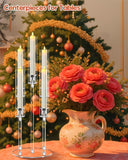 4 Set 5 Arm Acrylic Candelabra Centerpiece, Mjkeomo 27'' Tall Clear Candle Holder for Table, Wedding, Christmas