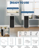8000 BTU Portable Air Conditioner, 3-in-1 Cooling