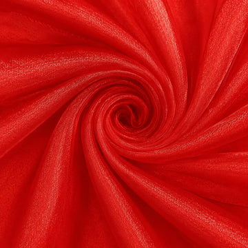 Sheer Organza Fabric, Red, 2 Yard, 44" Wide