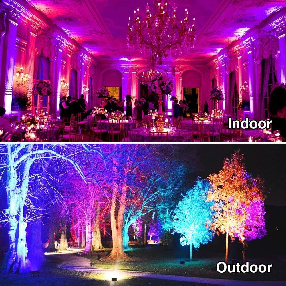 Led Flood Light Outdoor 30W, 300W Equivalent, Color Changing RGB Lights | Remote Control, 120 RGB Colors, Warm White