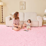 4x6 Pink Shag Area Rug, Ultra Soft Plush Non-Slip Carpet for Bedroom Nursery