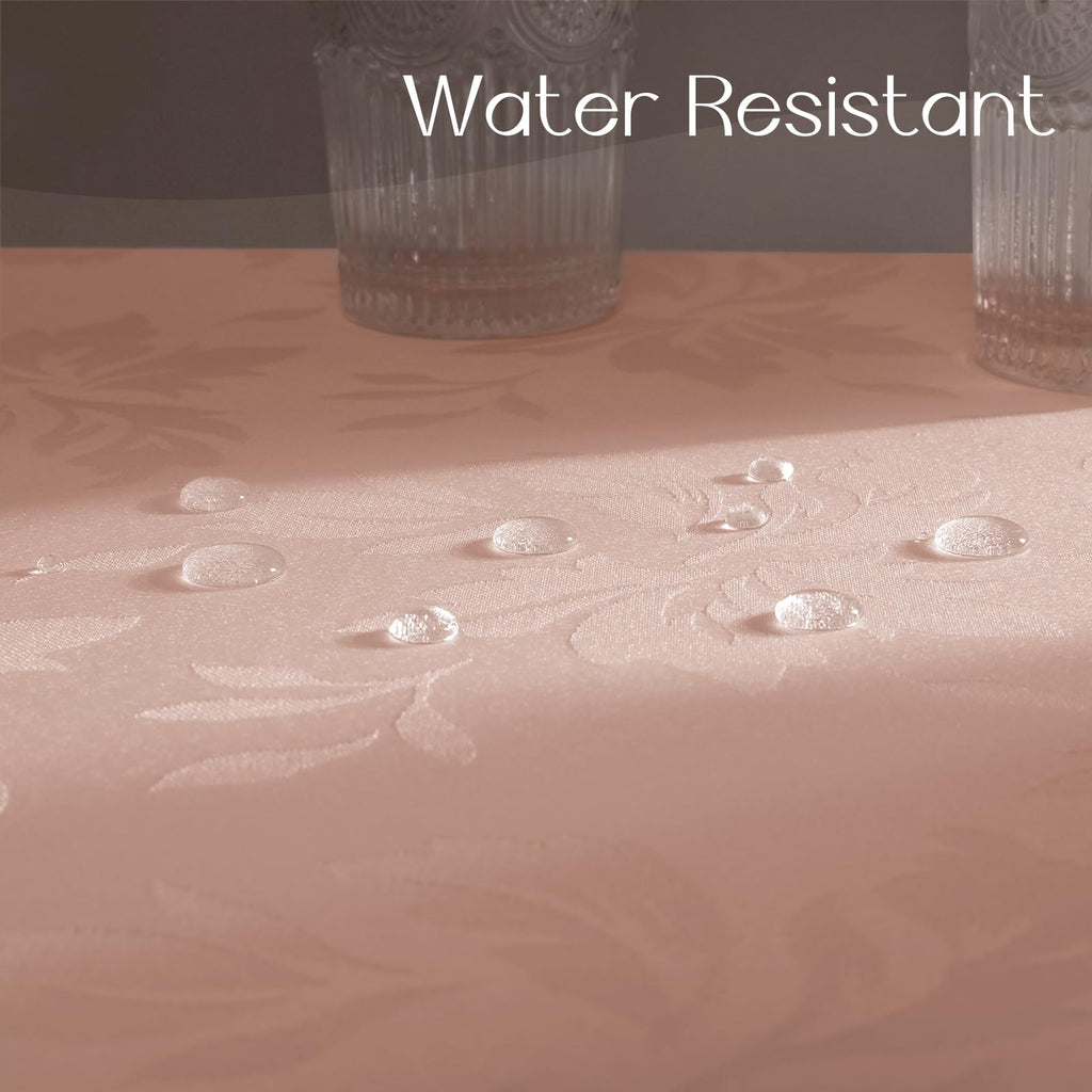 Jacquard Round Tablecloth 70 Inch, Pink