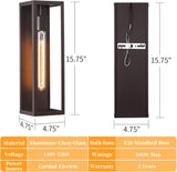 Large Outdoor Exterior Wall Lighting Fixtures 2Packs, 16'' Waterproof Brown Front Porch Light, Modern Outdoor Coach Wall Sconce for Patio Entryway Garage, Bulb Not Included A123-B0D9Y9VLF8